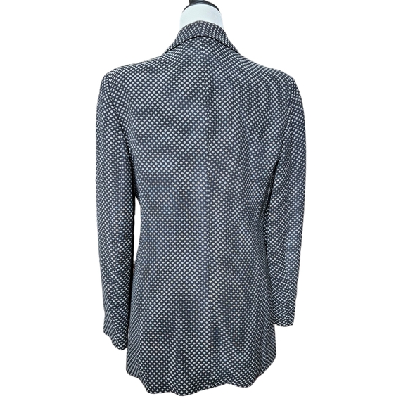 Joseph Janard vintage wool blend skirt suit navy-black silver long jacket sz. 10 - Picture 4 of 16